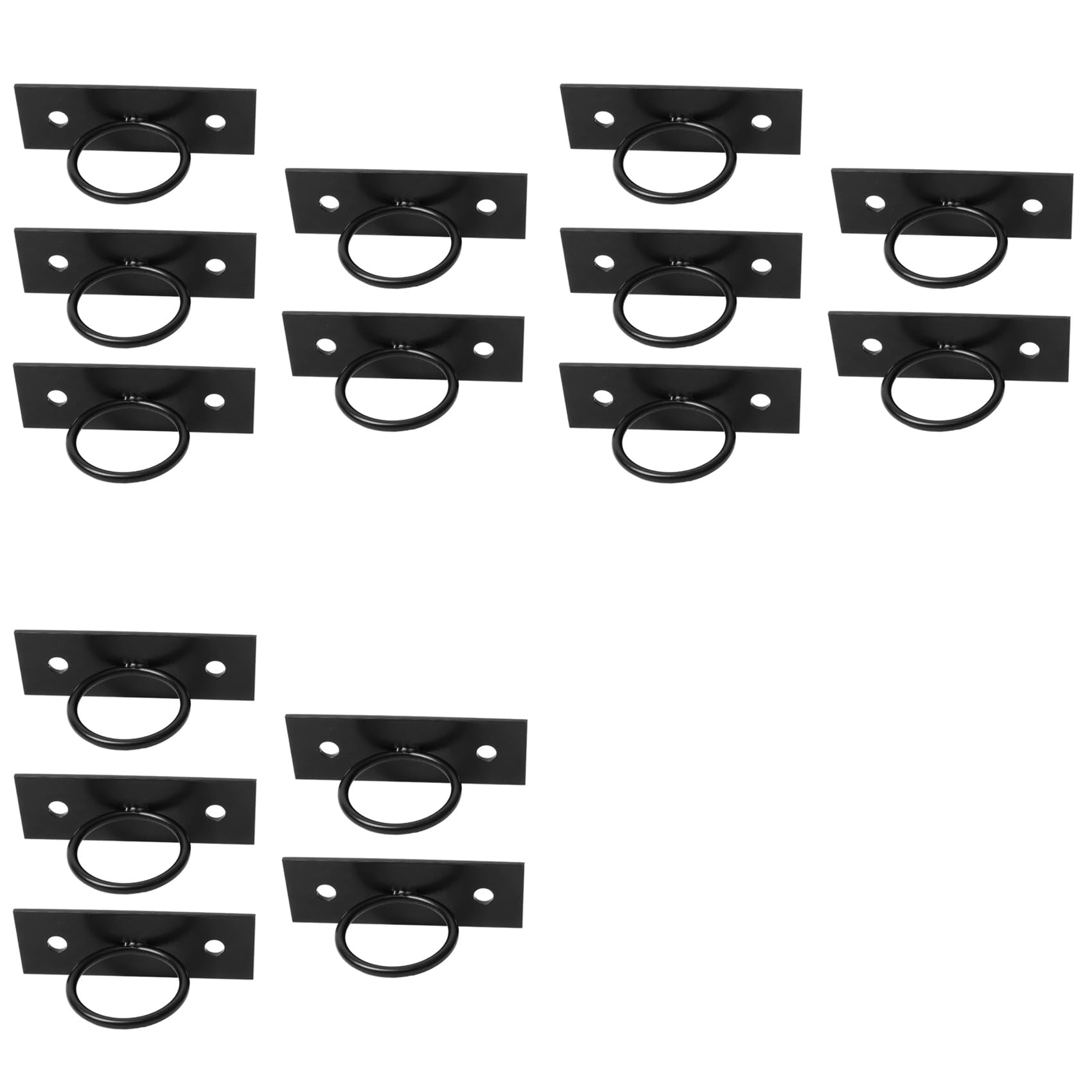 Jnchdghwa Black 15Pack Decorative Ring Rope Supports Holders For Rope Fencing Stair Deck Railing Wall Mounted Hanger Ceiling Hook