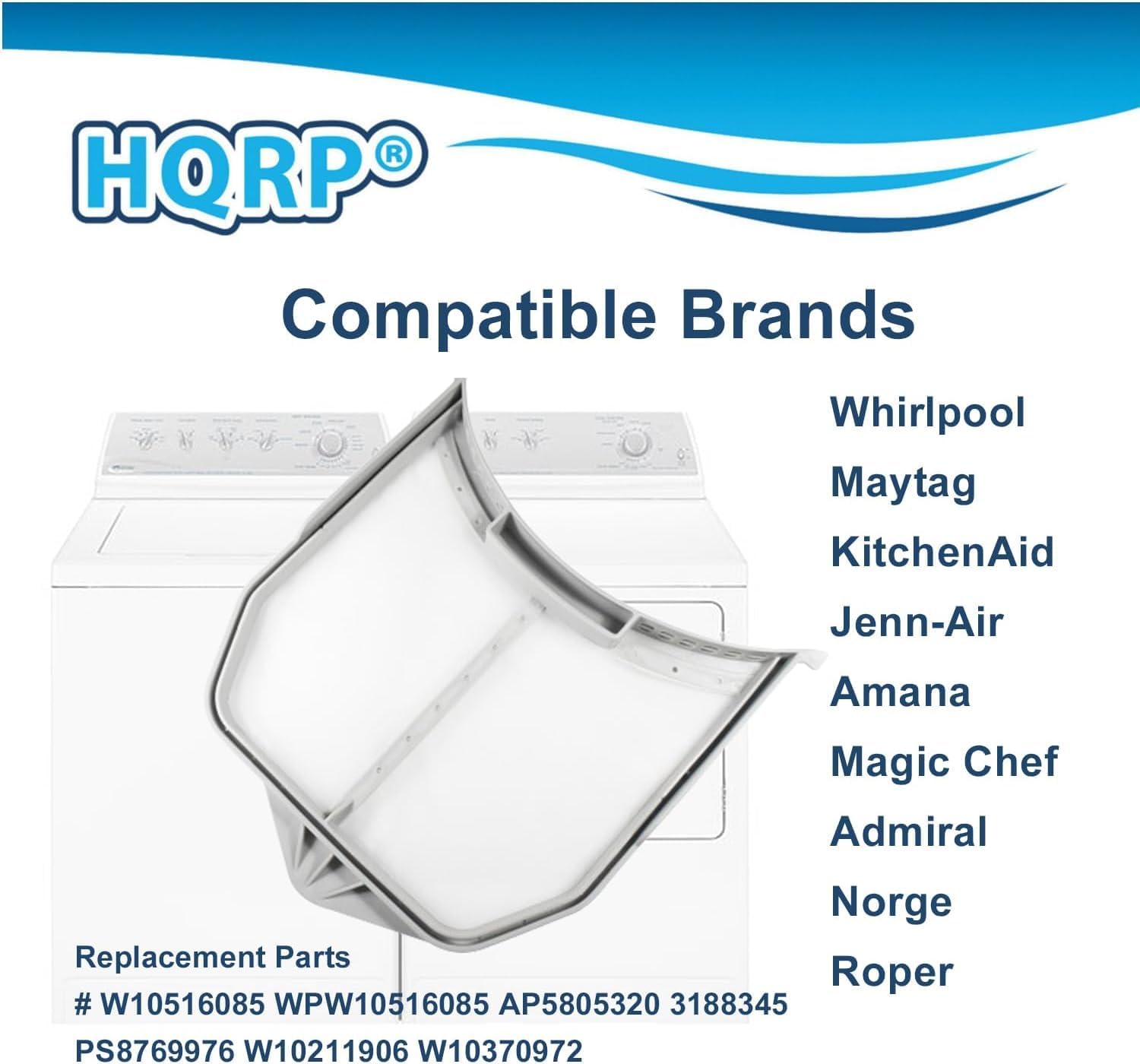 HQRP Dryer Lint Filter/Screen compatible with Whirlpool Maytag Dryers Replaces W11758174 W10211906 WPW10516085
