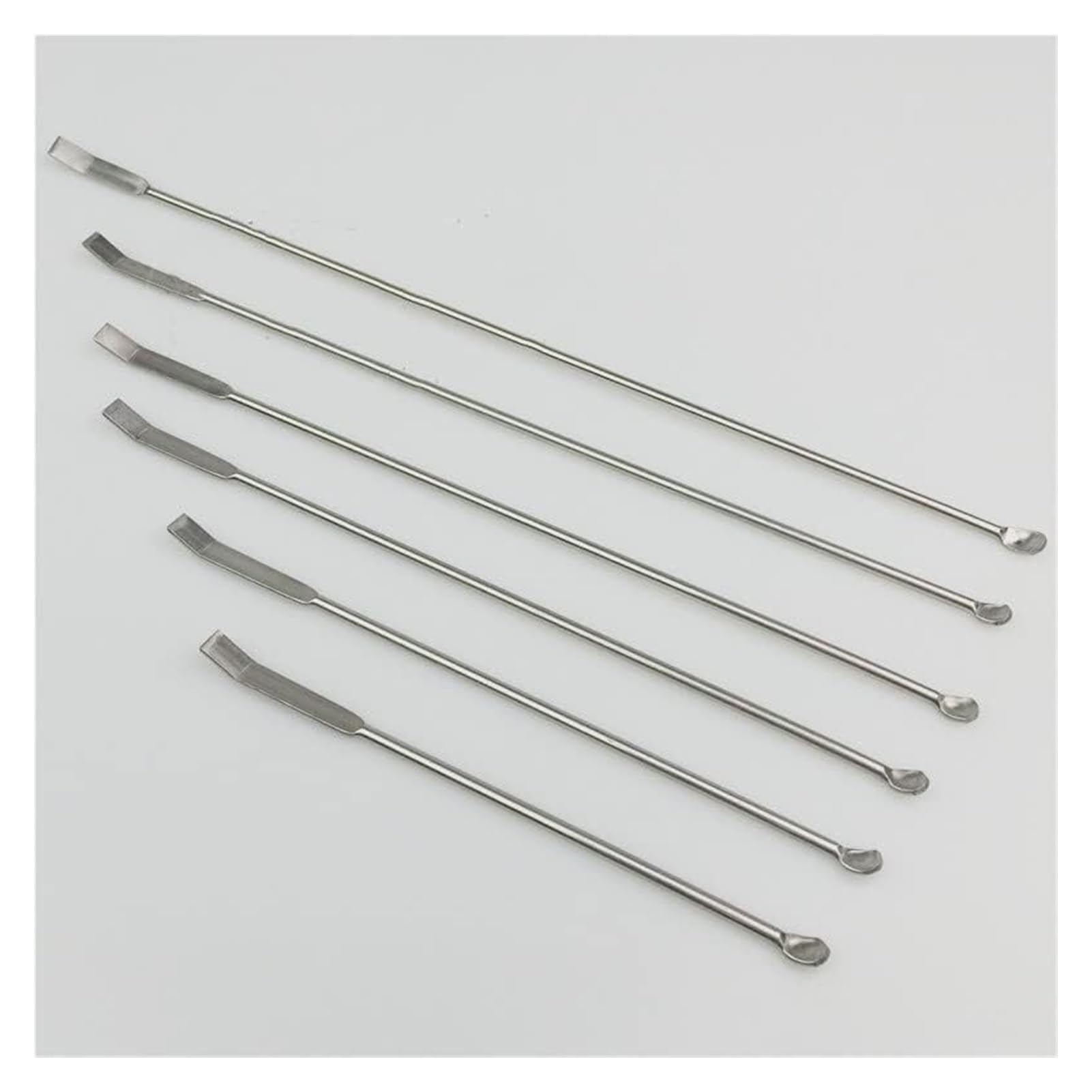 Edelstahl-Labor-Rührstab-Löffelschaber, Verschiedene Größen, 6/10 Stück(35cm)