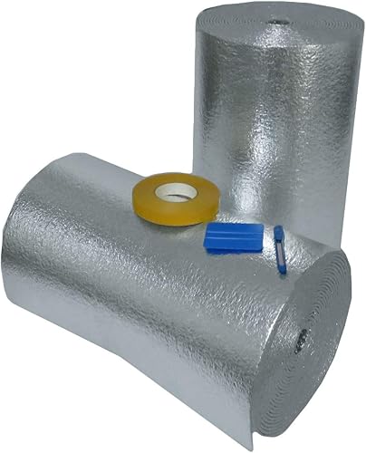 Miniatura 3 de US Energy NASATECH (precortado para 16 paneles) Kit de aislamiento reflectante para puerta de garaje de 2 automóviles (R8) 14 de grosor con cinta de