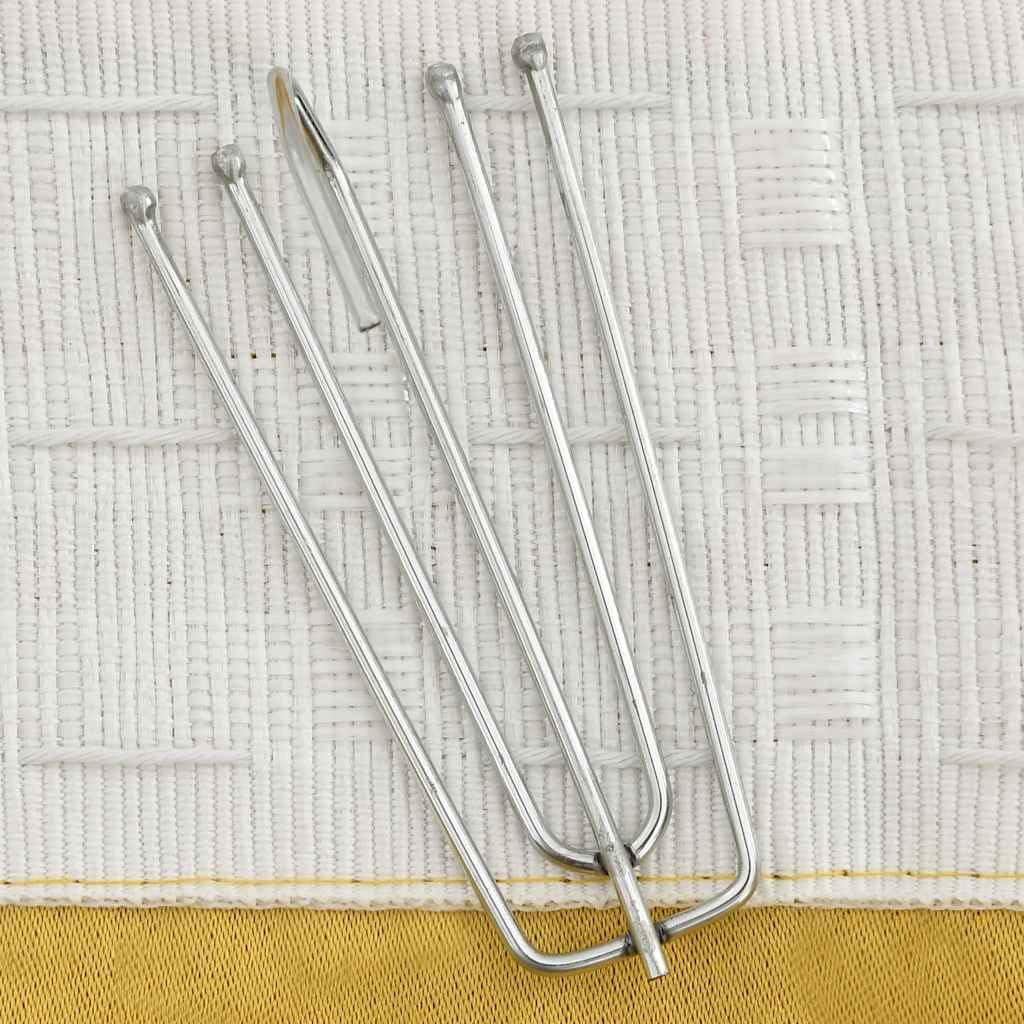 Paire de Rideaux Occultants Aspect Lin avec Crochets Métalliques, Lot de 2 Rideaux Jaunes de Salon et Chambre, Occultation Lumière pour Fenêtre, 140 x 245 cm