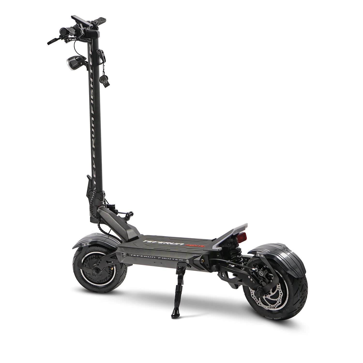 Teverun Trottinette Electrique Fighter 11, 2 Moteurs 2500W, Autonomie jusqu'à 80km, 25 KM/H, Écran LED 5x5, Une Trottinette Robuste et puissante, Noire
