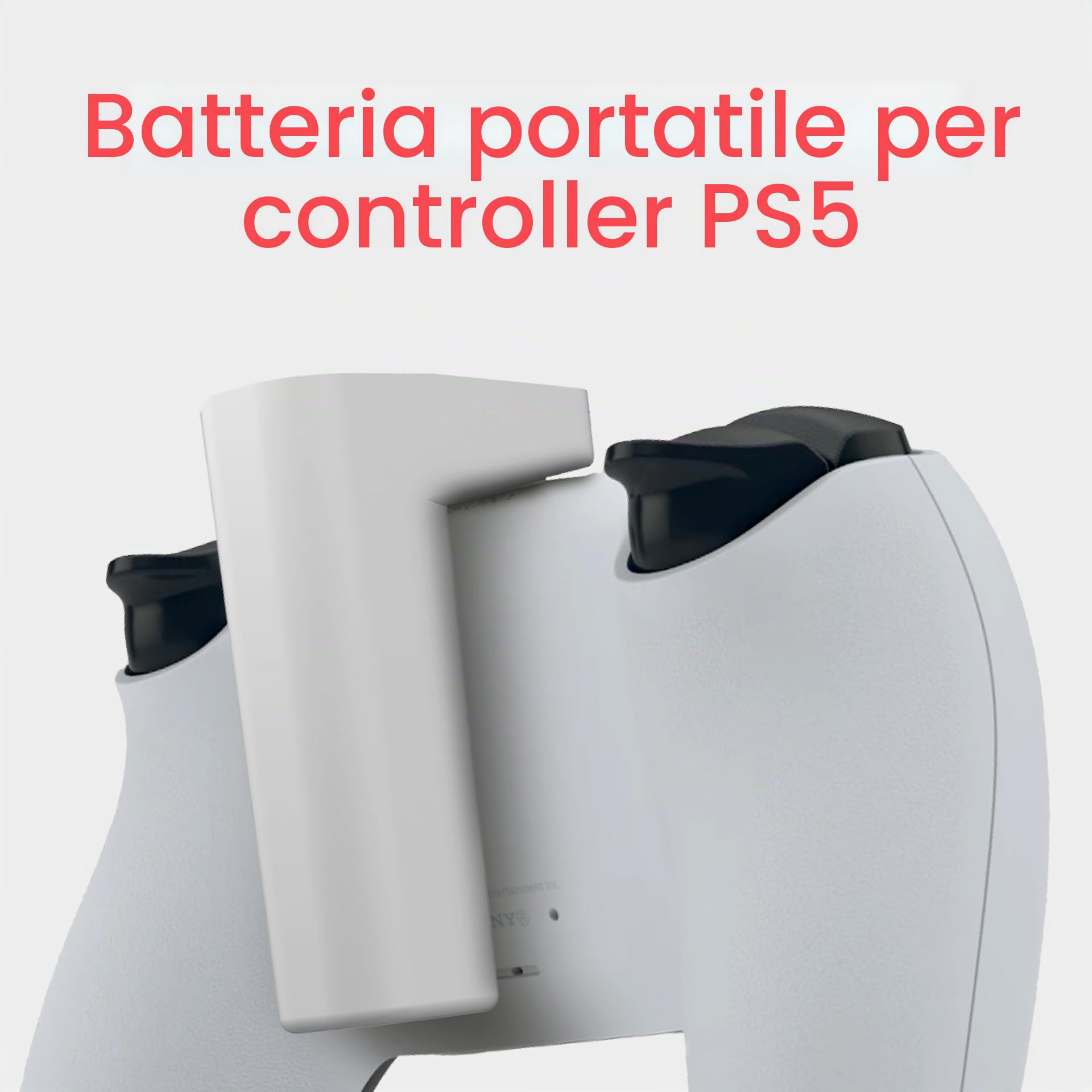 Remotto5 - Caricatore USB per Controller PS5 Wireless - Batteria Portatile per DualSense Gioca Durante la Ricarica - Lunga Durata +12 Ore di autonomia - Accessori PS5