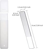 Vista 2 de 8 unidades de limas de cristal natural para uñas con estuche para uñas naturales