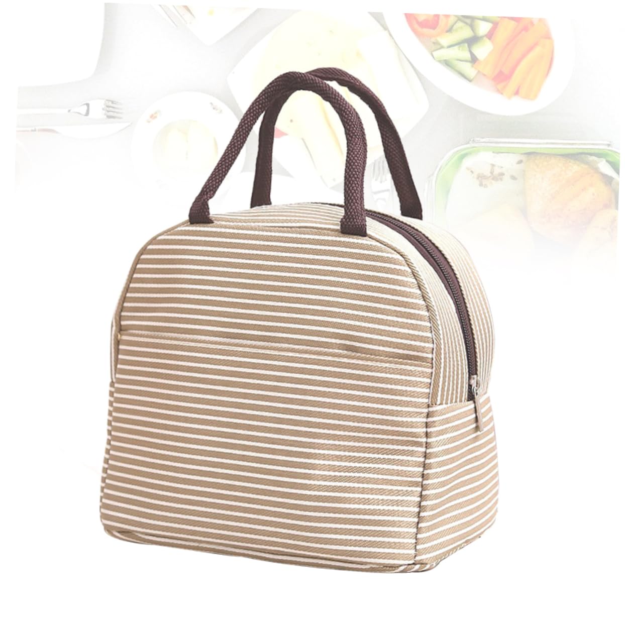 Cabilock 2 Piezas Bolso De Almuerzo De Algodón Perlado Y Más Fresco Beige