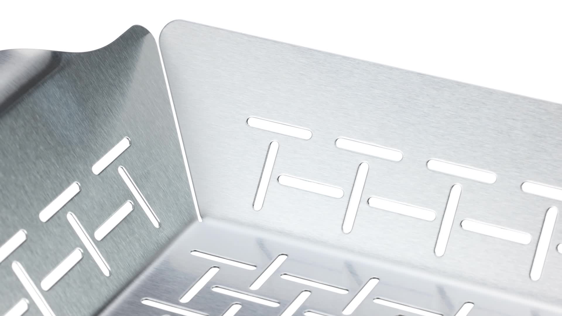 Supporto Per Pesce E Verdure Weber - Griglia In Acciaio Inox 46x28 Cm, Per Barbecue, Lavabile In Lavastoviglie - Foto 5