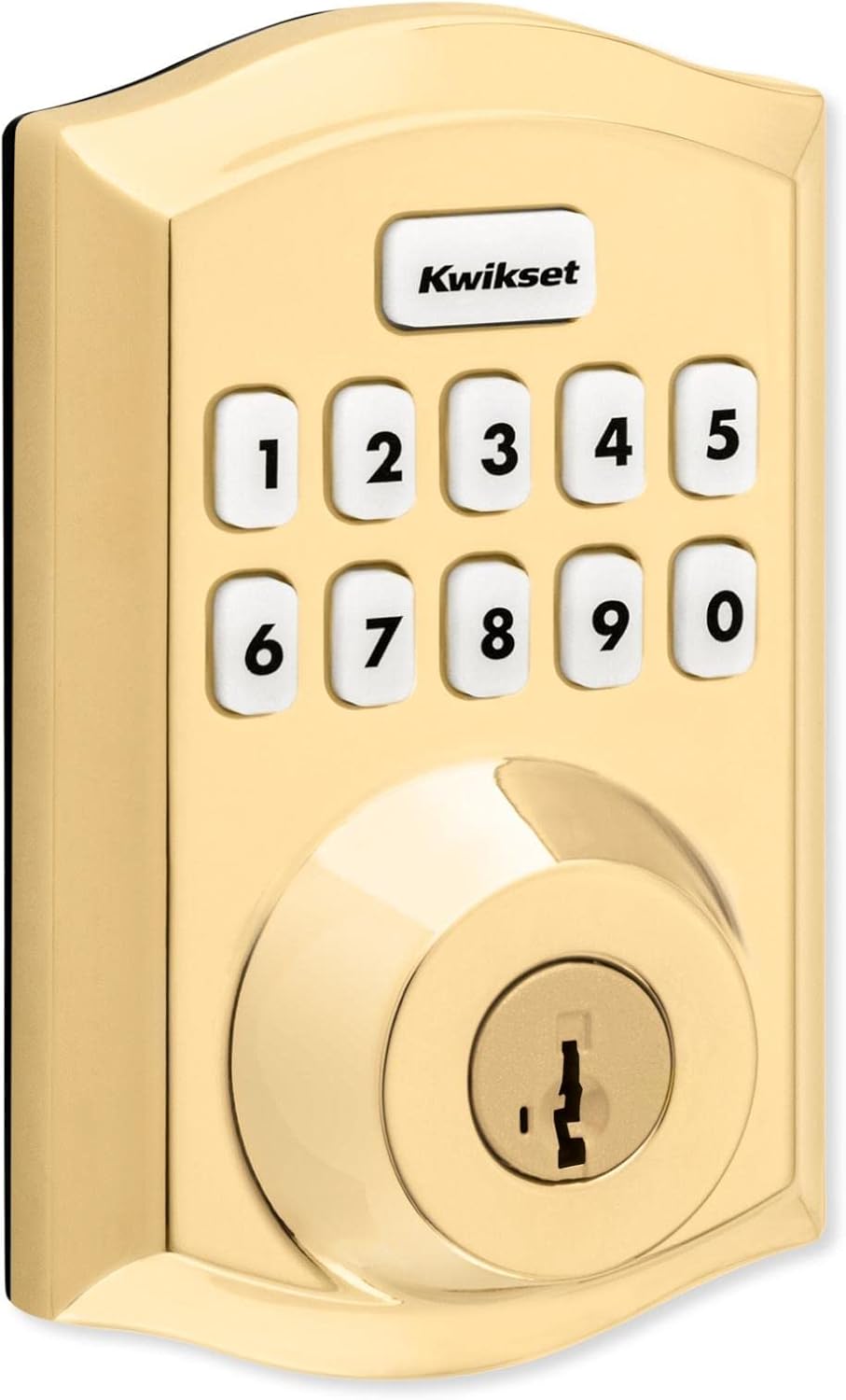 Kwikset 620 Traditional Keypad Smart Lock, ZWave, Brass (98930003