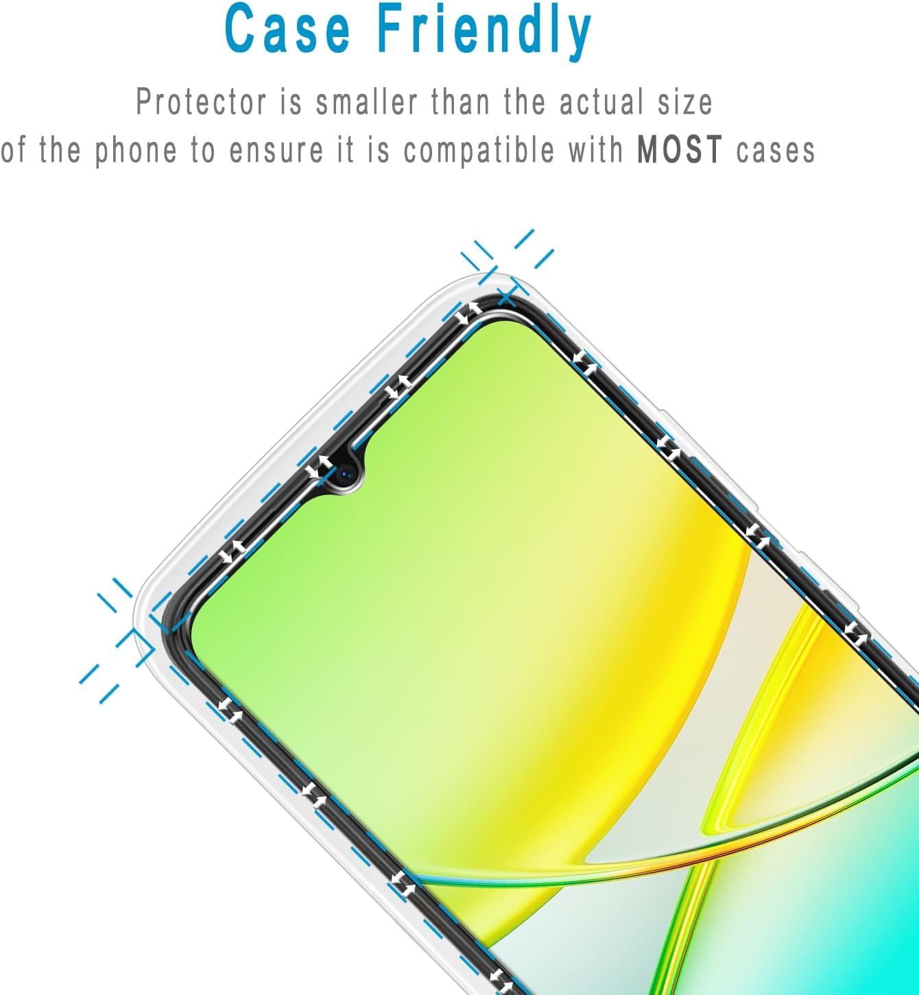 (2 Pack) Designed for BLU View 5 Tempered Glass Screen Protector, Anti Scratch, Bubble Free - Image 6