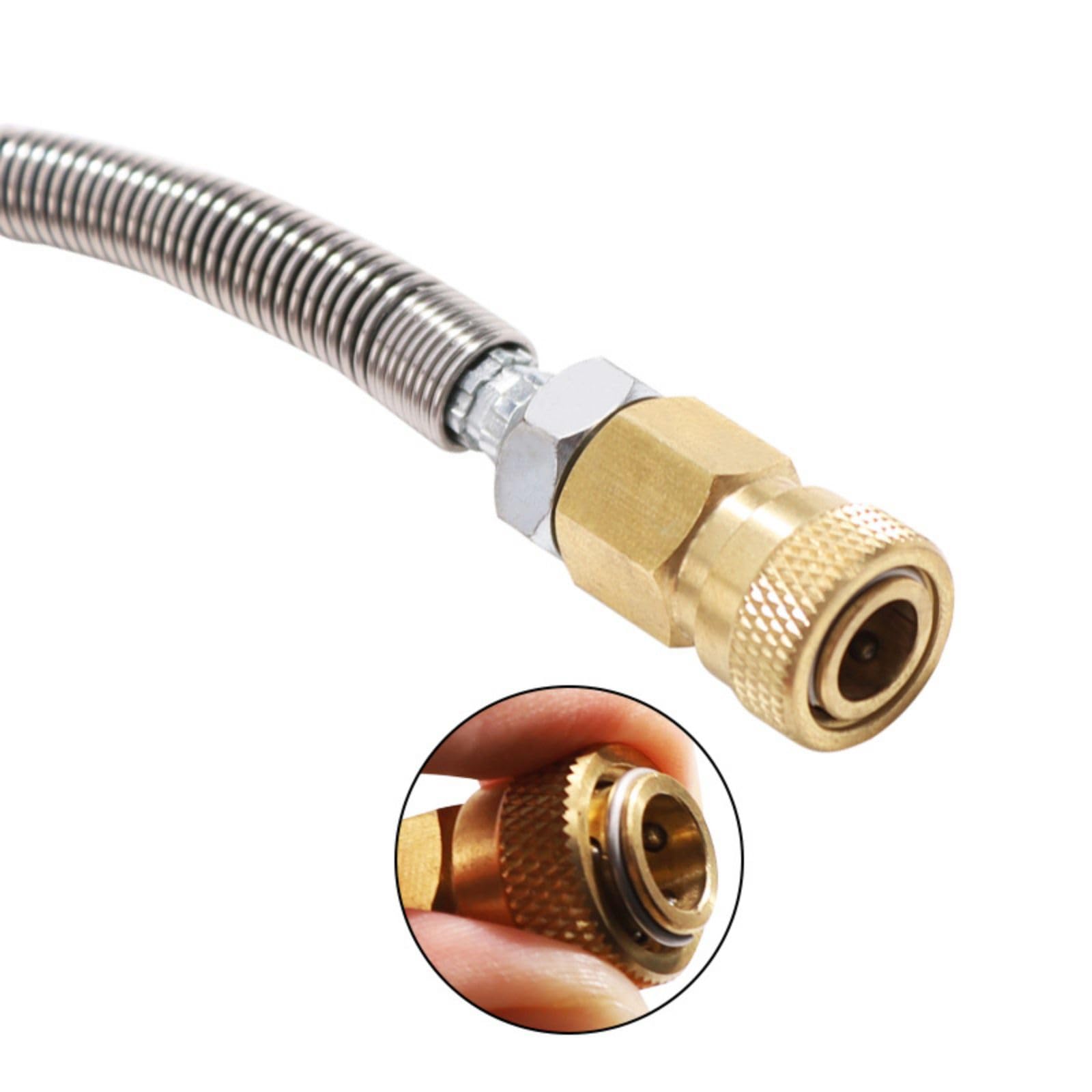 TUXING Compresseur d'air PCP haute pression PCP Paintball Valve en acier inoxydable Réservoir CO2 DIN M18 x 1,5 Rouge 4500 PSI