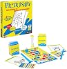 Mattel Games Pictionary kutu oyunu Çocuklar, yetişkinler, aileler ve oyun geceleri için 2 takımla oynanan, Türkçe kelime kartları, silinebilir kalemler, tahtalar ve kum saati, JKR18