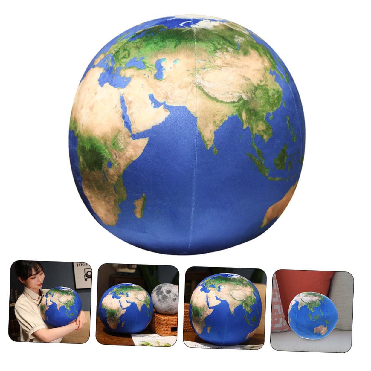 Cuscino Da Lancio a Forma Di Palla Morbido 27 Cm in Peluche, Cuscino Decorativo a Sfera Staccabile Per Divano e Casa, Accessorio Accogliente Per Camera e Salotto
