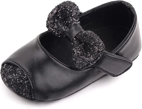 OAISNIT Baby Girl Shoes Mary Jane Flats Anti-Slip Princess Wedding Dress Infant Girl Soft Lightweight Crib Shoes