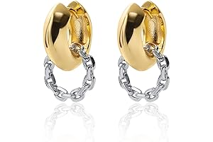 18K Gold Silver Drop Earrings: Eye-Catching and Versatile
