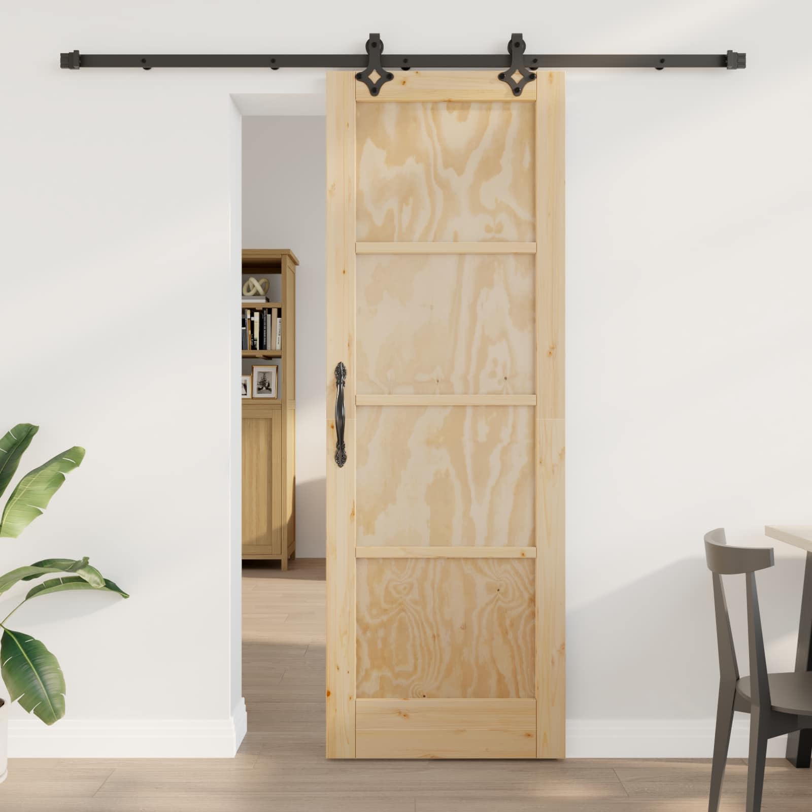 Orkdal drzwi przesuwne 73,5 x 211 cm, z litego drewna sosnowego i