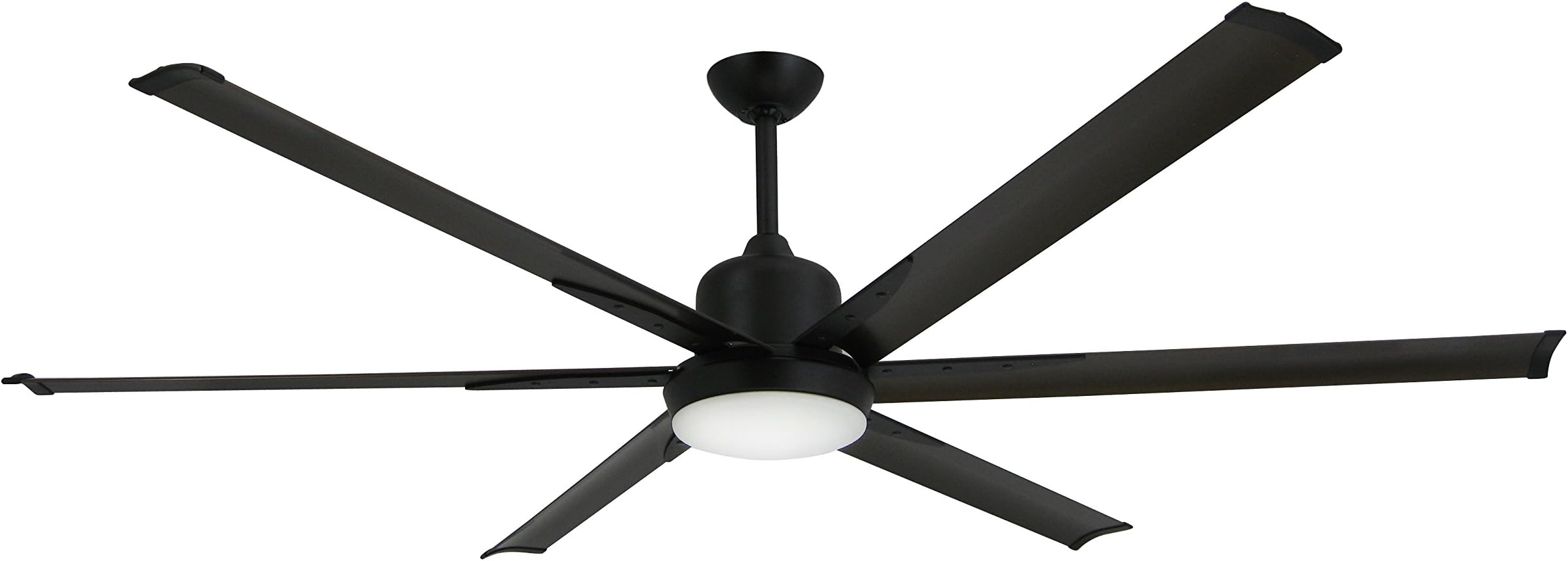 TroposAir Titan Oil Rubbed Bronze Large Industrial Ceiling Fan with DC-Motor, 72" Extruded Aluminum Blades, Integrated Light and Remote