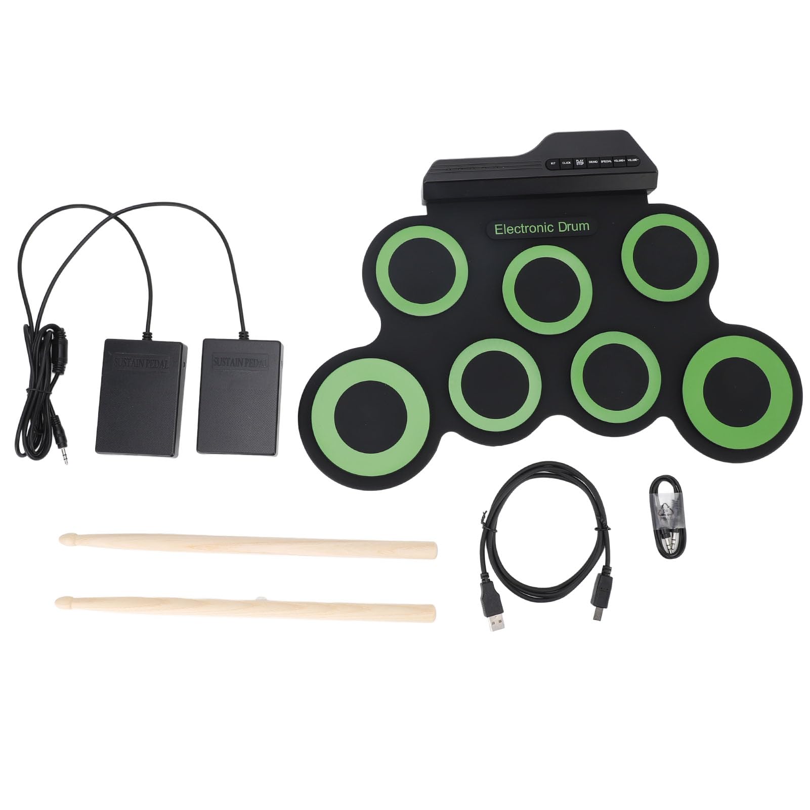 Batteria elettronica con qualità sonora realistica per batteristi professionisti e principianti, vari stili musicali per sviluppare il ritmo, regalo ideale per bambini e adulti,