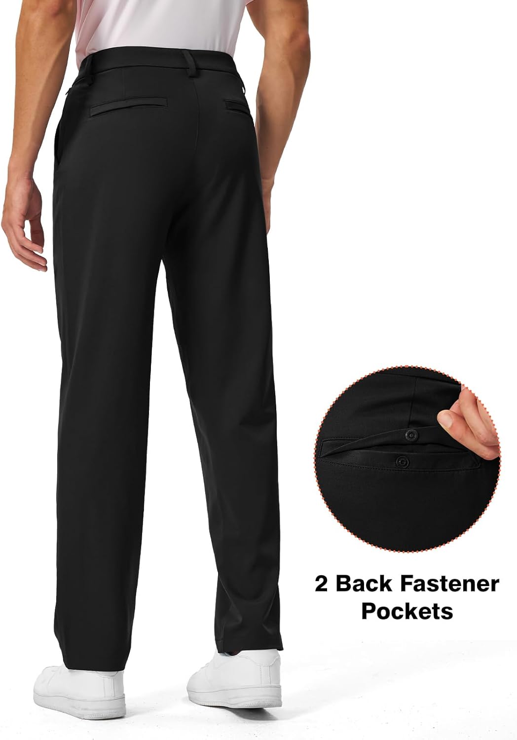 BGOWATU Men's Golf Pants 30"/32"/34" Stretch Casual Dress Pants Lightweight Work Business Trousers with 5 Pockets