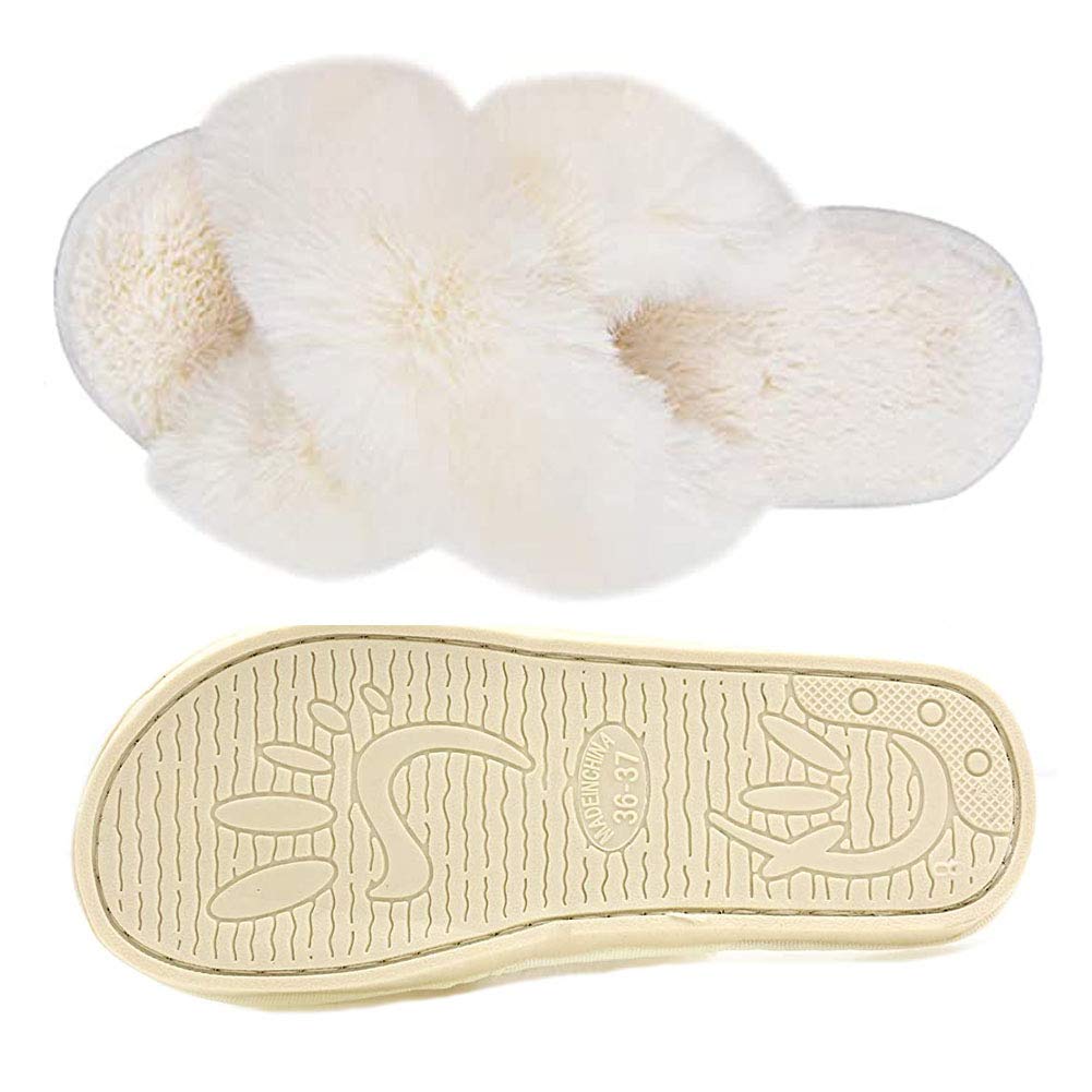 Fadezar Pantofole Peluche Donna Ciabatte da Casa Comode Invernali Moda Scarpe Sandali Slippers