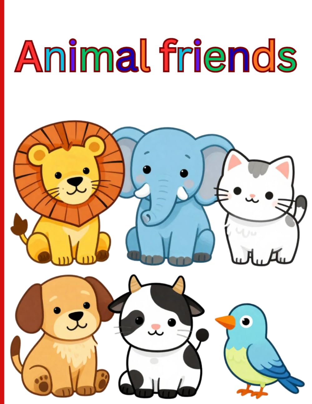 Animal Friends: A Cute and Fun Coloring Book for Little Kids