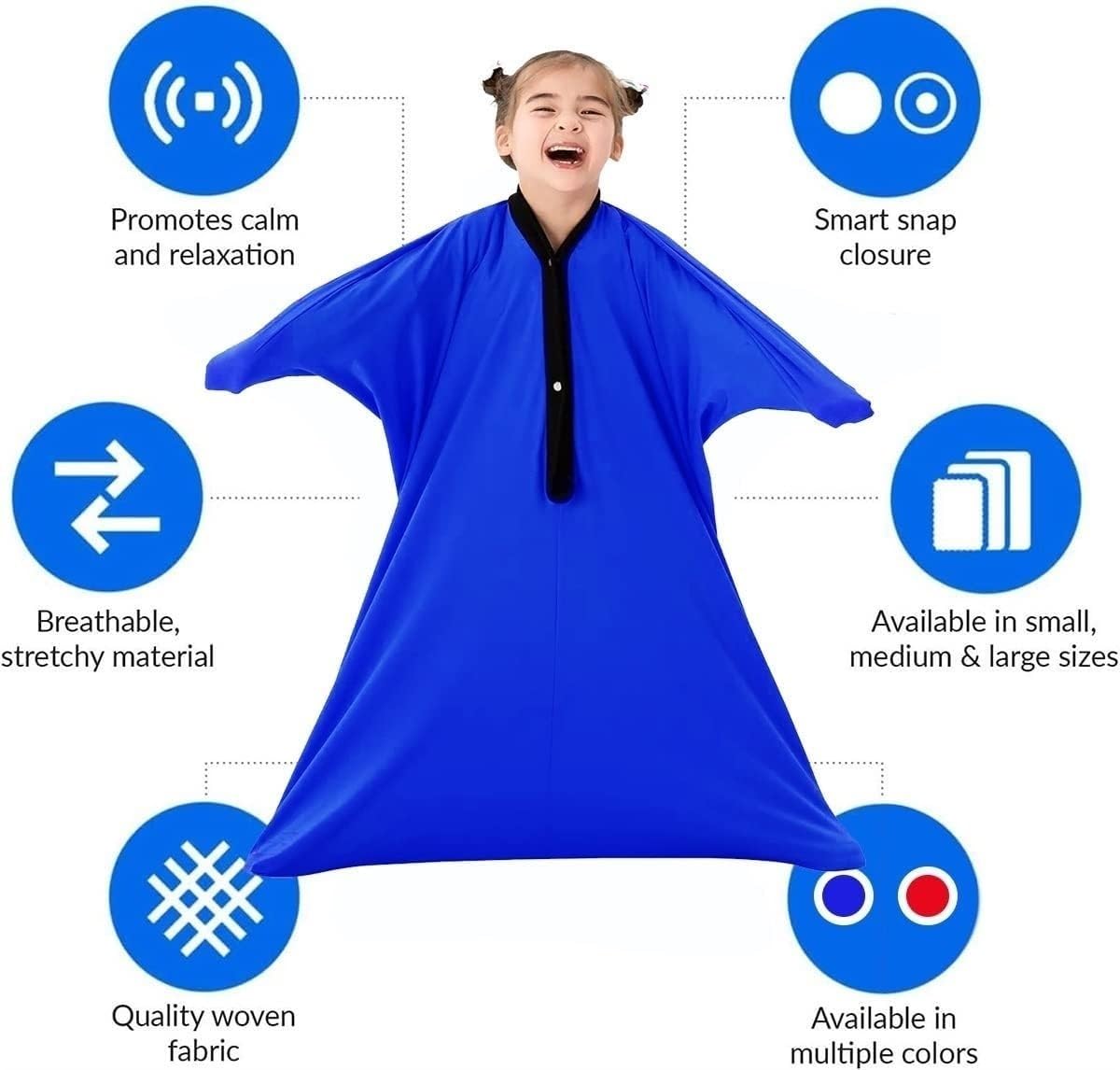 DTREEL Couverture De Compression Sensorielle for Enfants Et Adultes Couverture Sensorielle for La Relaxation Et La Libération D'ocytocine Aide : SPD Anxiété TDAH Autisme Individuel(Red,M)