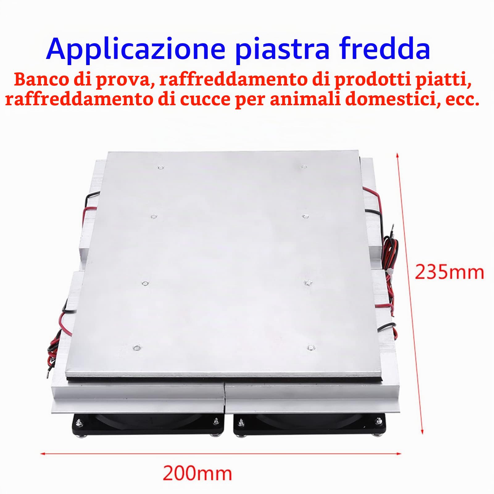 Raffreddatore Peltier per Refrigerazione a Semiconduttore 240 W 12 V, Sistemi di Raffreddamento a Stato Solido Peltier Piastra Fredda Peltier Termoelettrica con Ventola