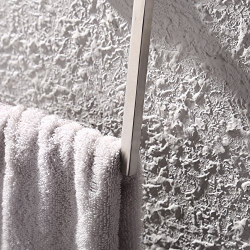 Kes Bath Towel Ring Towel Hanger Sus 304 Stainless Steel Bathroom Accessories Contemporary Hotel Square Style Wall Mount, Brushed Finish, A2480-2 #TOP3