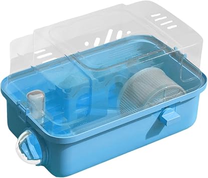 Hamster Cage Small Animal Cage Large 2 Tiers Creative Hamster Habitat House, for Hedgehog Sugar Glider Rats Gerbils, Blue
