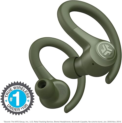 Miniatura 9 de JLab Go Air Sport auriculares inalámbricos de entrenamiento con llamadas transparentes C3, diseño deportivo seguro con gancho para las orejas,