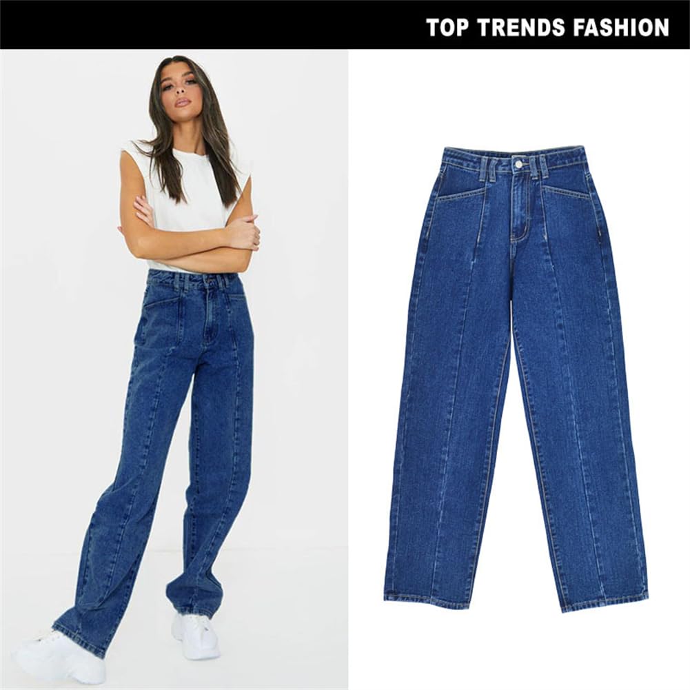 Pantalones De Mezclilla Sueltos Y Rectos para Mujer, Pantalones, Pantalones Picantes para Niña, Talla Grande