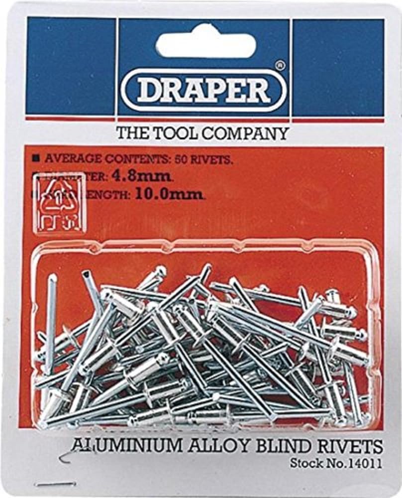 Draper 14011 Blind Rivets, 4.8mm x 10mm, Blue, Pack of 50 - Image 3