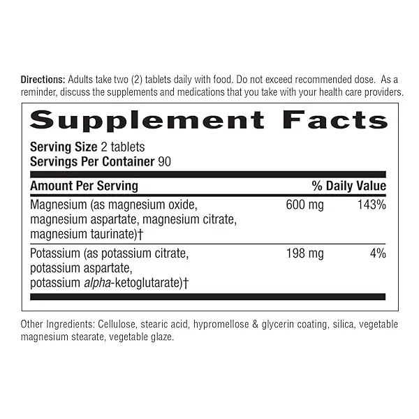 Country Life Magnesium and Potassium Supplement for Heart Health, Cardiovascular Support, Immune System and Bone Health, Gluten-Free 6