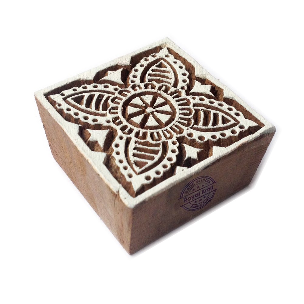 Royal Kraft Wooden Stamps DIY Fabric, Textile, Clay, Pottery, Paper, Henna Printing Blocks THCtag031 — image 1