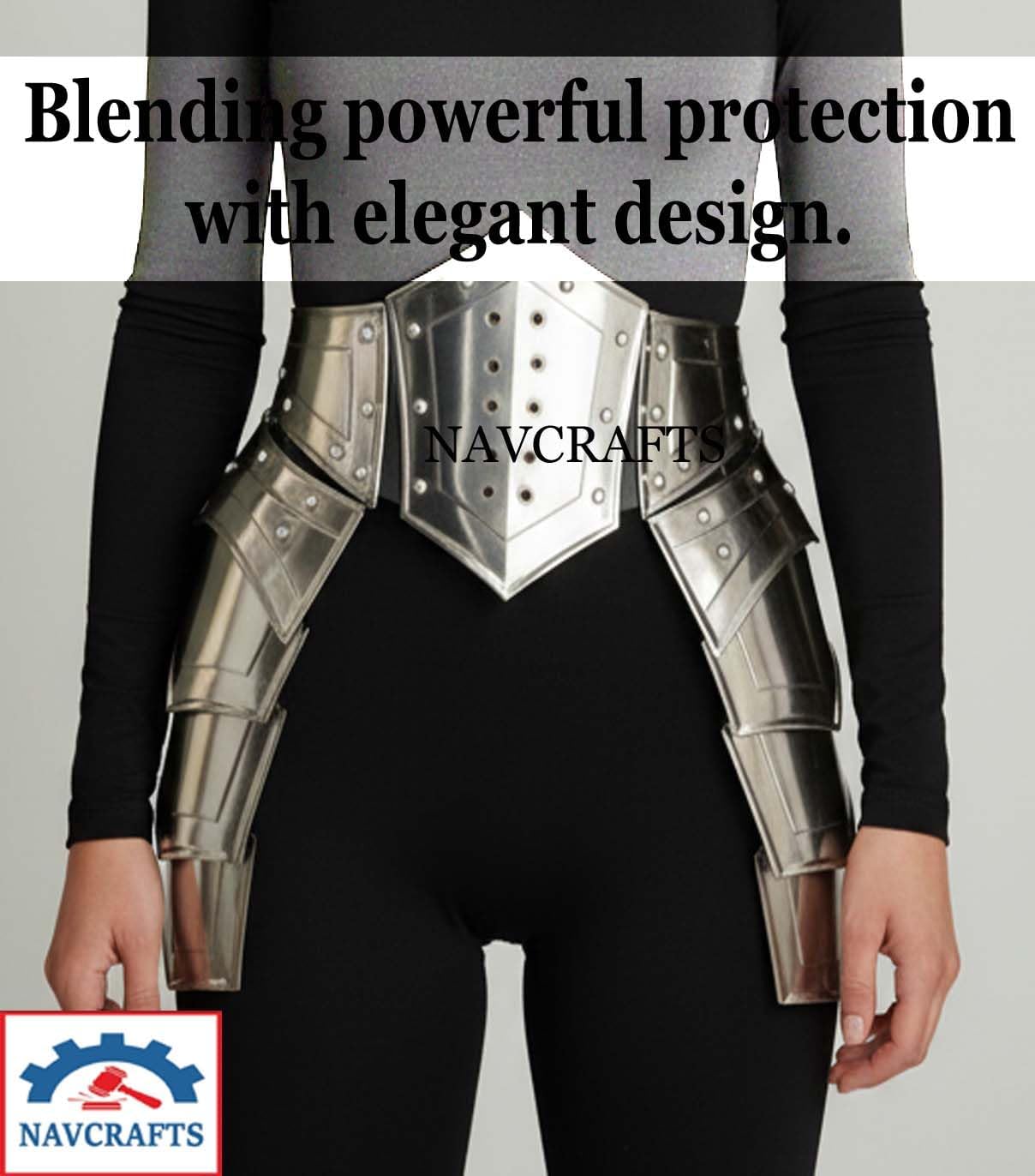 Renaissance Iron Tasset Belt Medieval Knight Steel Hip & Thigh Armor for Women | Functional Lady Warrior Costume for Cosplay, LARP, Reenactment & Fantasy Festival Events Gift. - Image 6