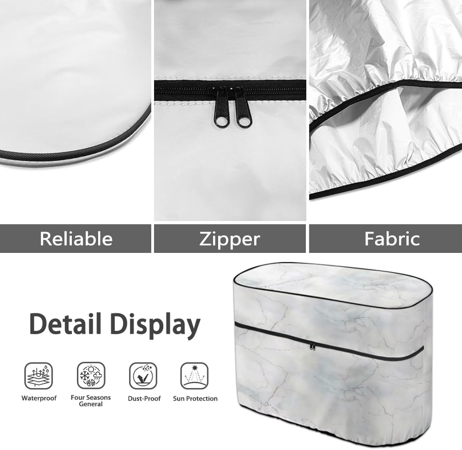 White Marble Propane Tank Cover for 30lb Tank Waterproof Camper Propane Tank Cover Double 30lb for Travel Trailer Decoration