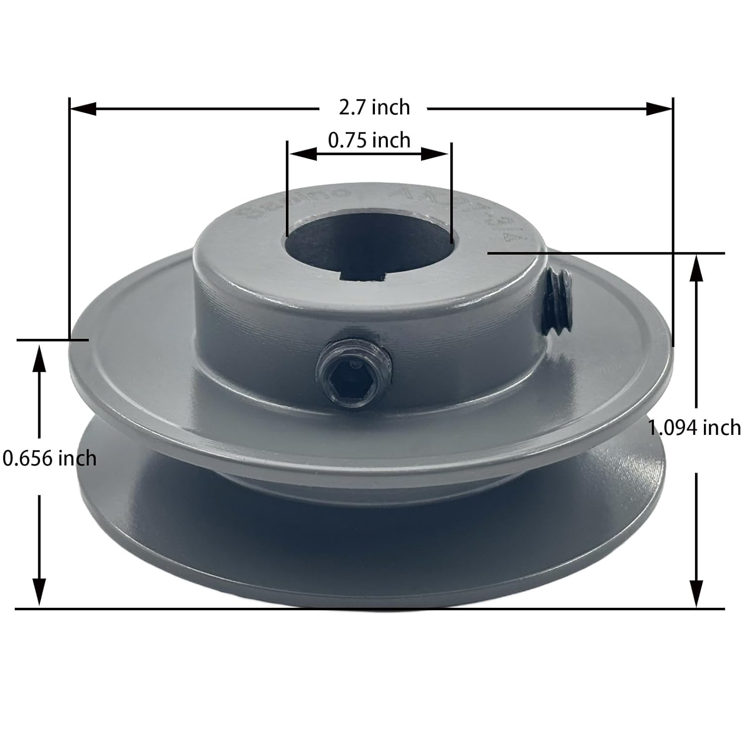 AK27-3/4 Shevaves,v Belt Pulley 3/4 inch bore 2.7" OD,Motor Pulley Cast Iron for A 3L 4L V-Belts,AK2734 Pulley
