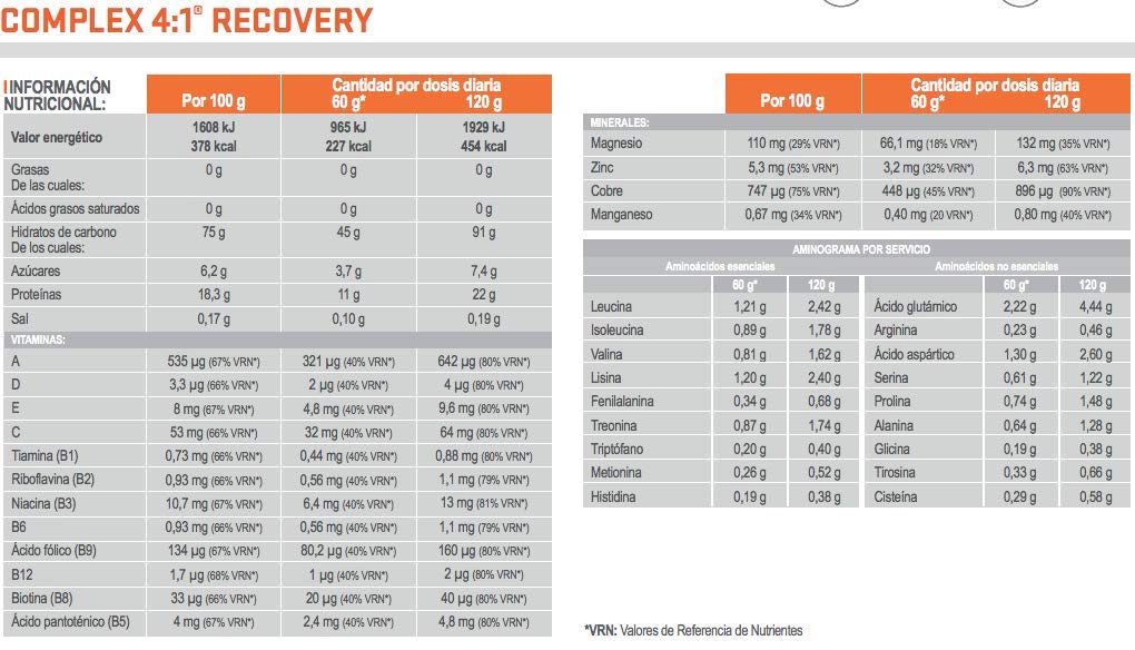 Infisport Complex 4:1® Recovery 1,2 Kg Fresa Polvo
