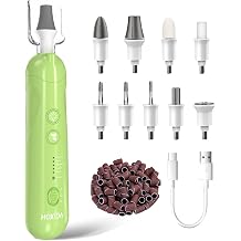 Professional Manicure Pedicure Kit, Cordless Electric Nail File Set, Rechargeable Pedicure Tools for feet, 5 Speeds Hand Foot Care Nail Drill for Thick Nail Toenail Cuticle Women Men Baby Pets-Green