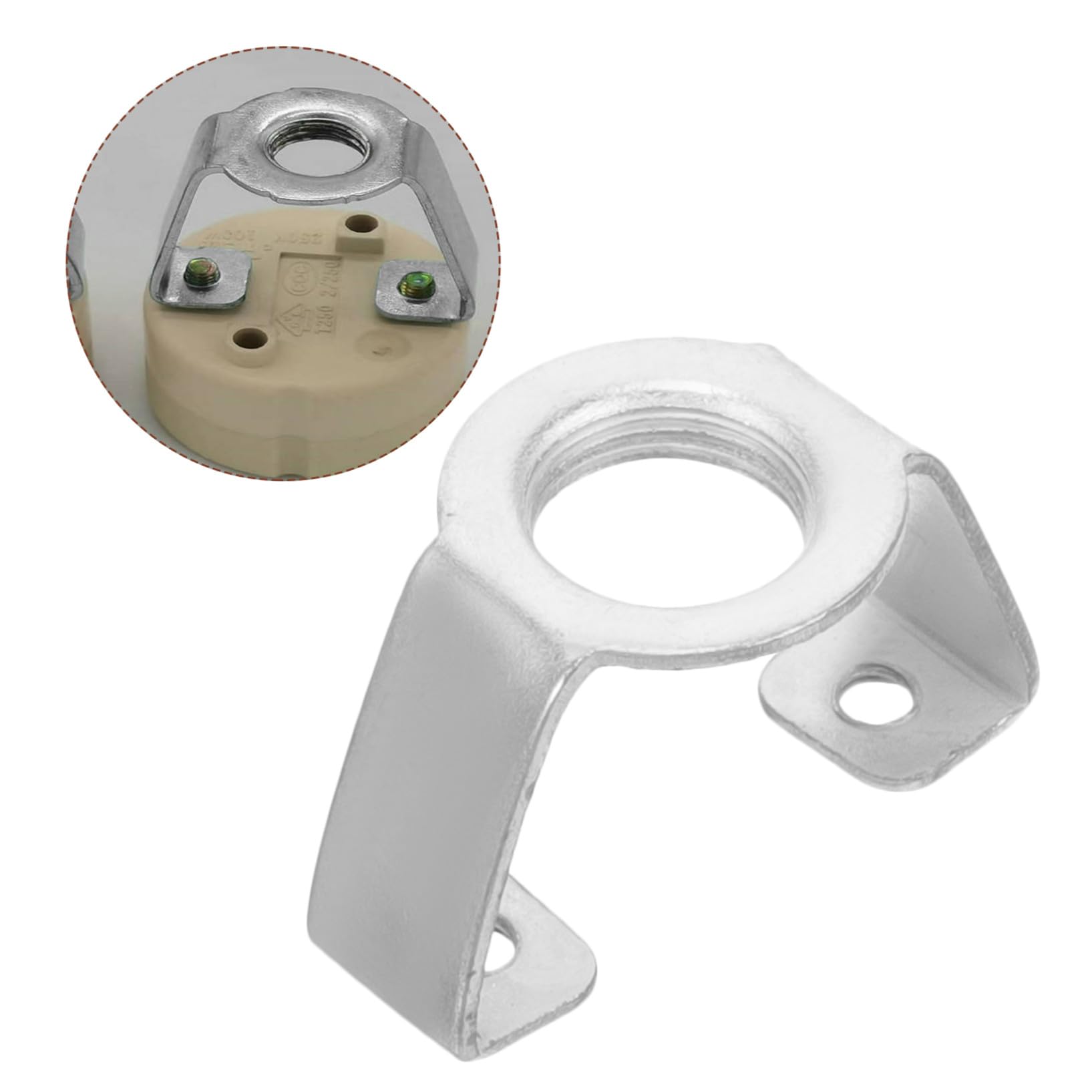 Ipetboom de Soporte de Cabezal de Lámpara Gu10 de Hierro 20 Piezas Accesorios de Iluminación Color Plata , Fácil Instalación y Estable para Reemplazo y Bricolaje