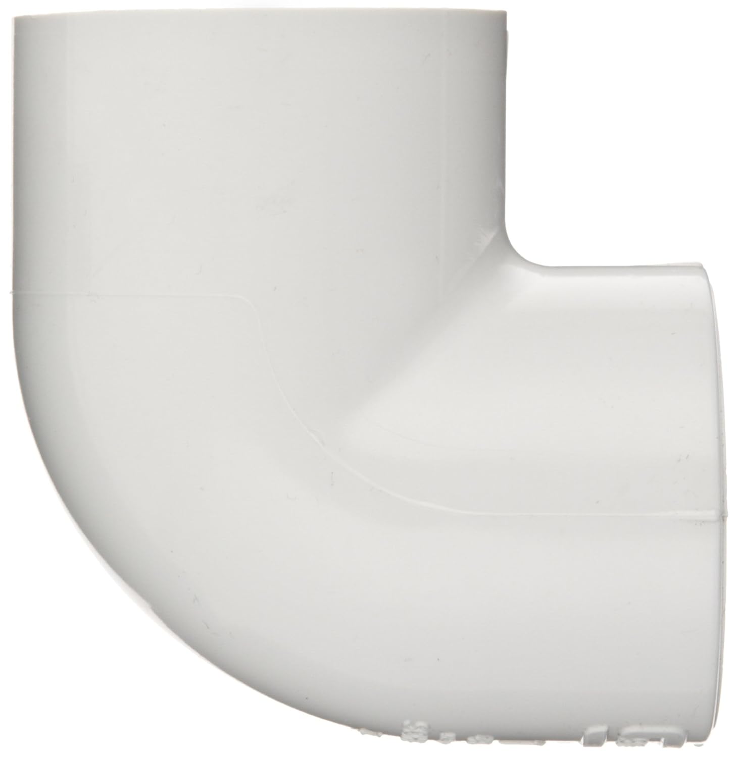 Spears 407 Series PVC Pipe Fitting, 90 Degree Elbow, Schedule 40, White, 3" Socket x 3" NPT Female