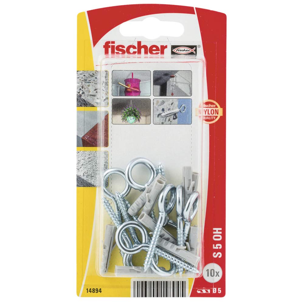 014894 – Blister Plug Nylon S OH Expansion Plug S 5 OH With Eye Hook & Anti-rotation Lock