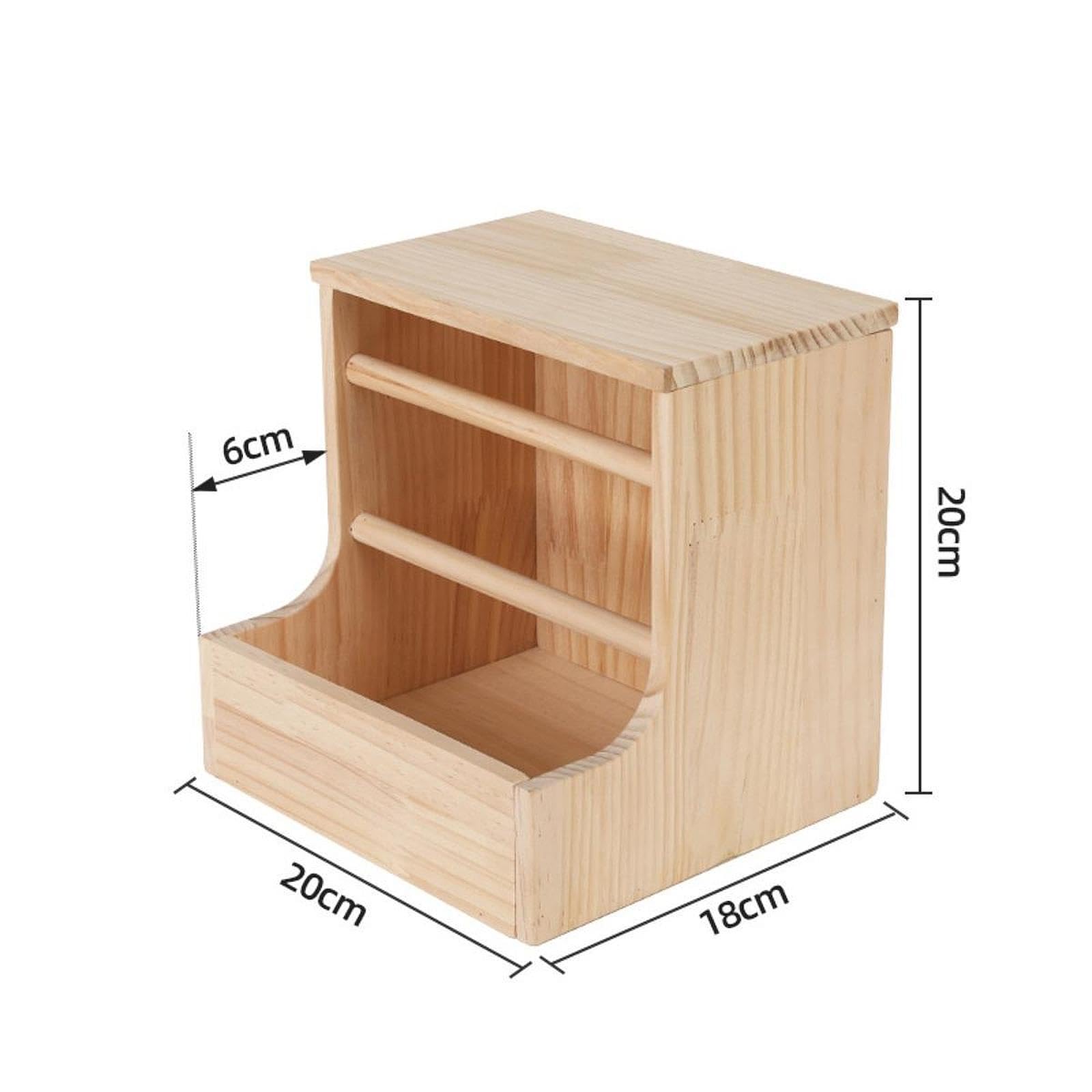 MagiDeal Mangeoire à Foin en Bois pour Lapins, Râtelier à Foin 20x10x20cm