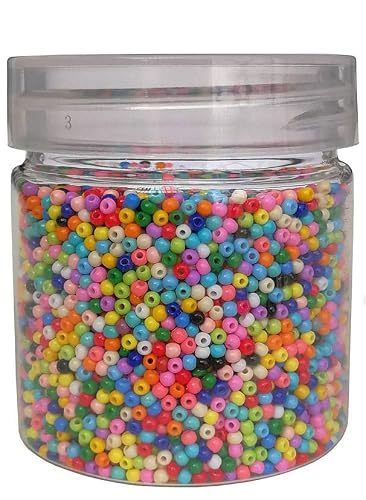 Bala&Fillic 2mm Size Almost Uniform Seed Beads About 10000pcs in Box, Colors Mix 12/0 Small Glass Seed Beads for Jewelry Making, Hole 0.6mm (Mix Colors)