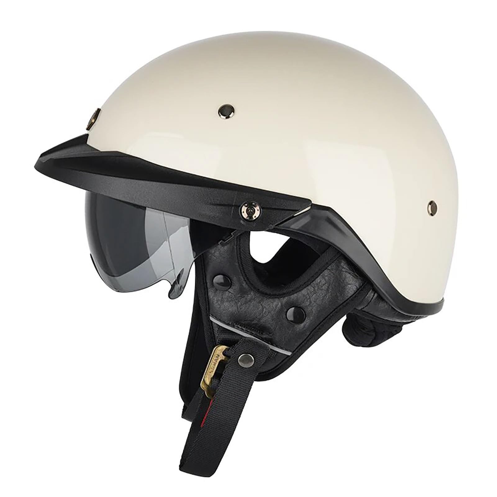 Demi-casques casques jet rétro EBAYIN pour moto cruiser chopper et scooter vintage
