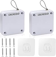 Vista 9 de SHIMIDO - Cierrapuertas automático mejorado sin perforaciones de 1000 g para puerta de pantalla, cierrapuertas automático deslizante con cordón