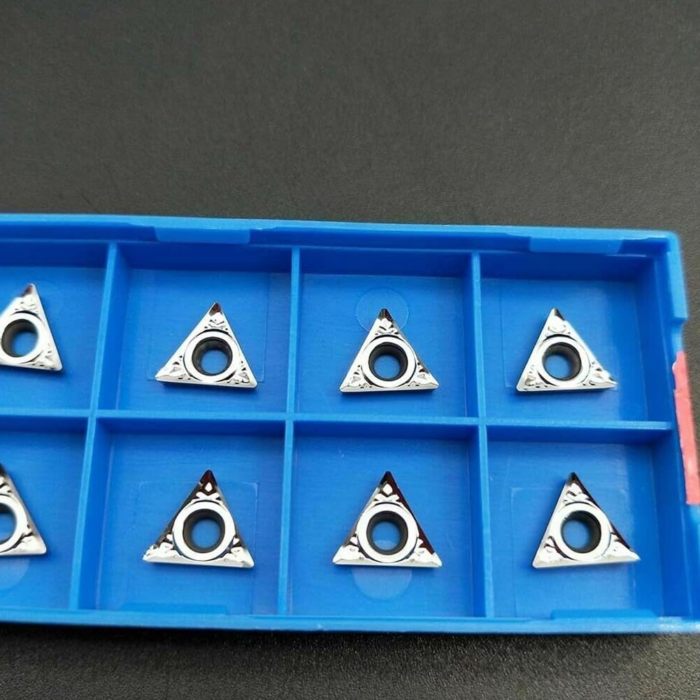 TCGT110204-AK H01 Carbide Inserts For Aluminum Cutting, TCGT21.51 CNC Indexable Cutter Blades, High Grip Strength,10 Pcs/Box,TCMT1102 Compatible