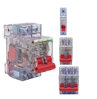 DZ47 1-4 Pole 3A/6A/10A/16A/20A/32A/40A/50A/63A 400V C Type Mini Circuit Breaker MCB 35mm Din Rail Mount Breaking Capacity 6KA3,25A