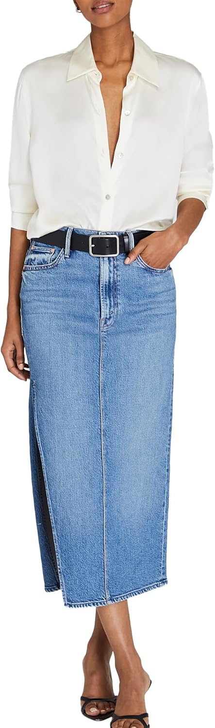 Club Monaco Womens Women's Silk Charmeuse Button Down Shirt - Image 5