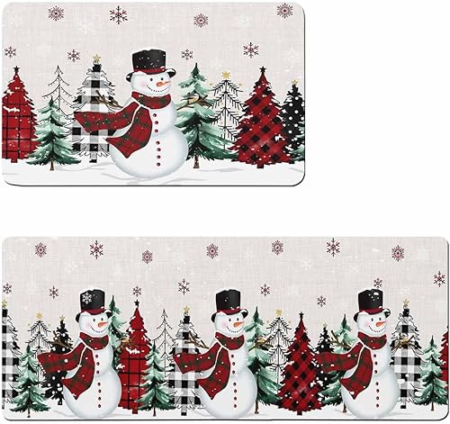 Miniatura 1 de Tapete de baño de muñeco de nieve para bañera, antideslizante, de secado rápido y absorbente, tierra de diatomeas, fregadero, dormitorio, cocina,