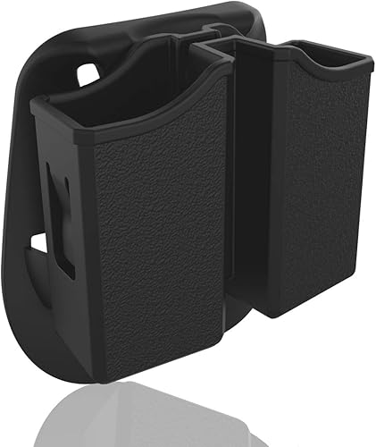 Miniatura 8 de Bolsa universal doble para revistas, 0.354in, .40 y 45 y 357 de doble pila. Soporte de doble pila con clip de cinturón de 1.5 a 2.5 pulgadas para