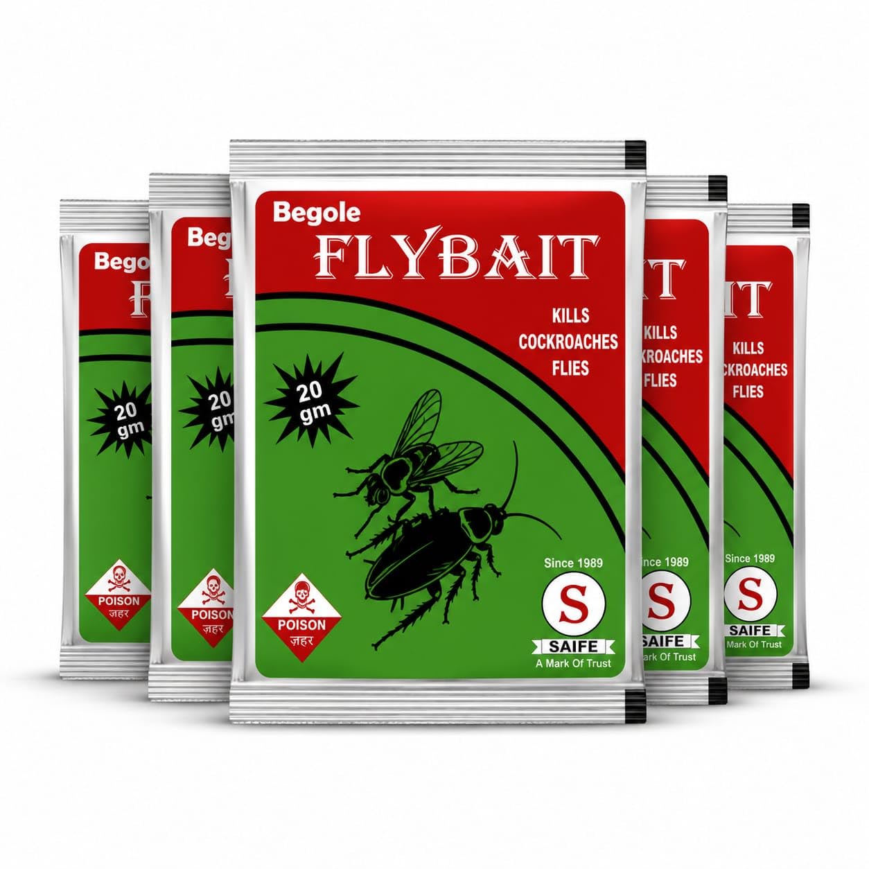 Saifproducts Flybait Granular Bait for Cockroaches and Flies | Easy Application | Safe for Kitchens | 20g | Long Lasting Granules | Household Cleanliness | Quick Action | (Pack of 5)-picture-15